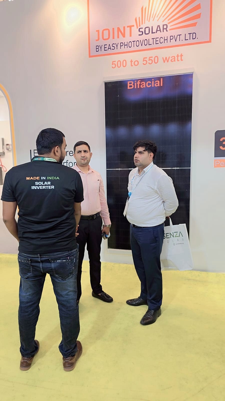 Solar industry visit and panel display